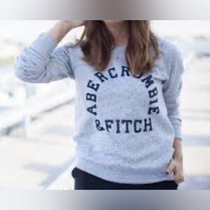 Abercrombie & Fitch Heather Gray Logo Sweatshirt